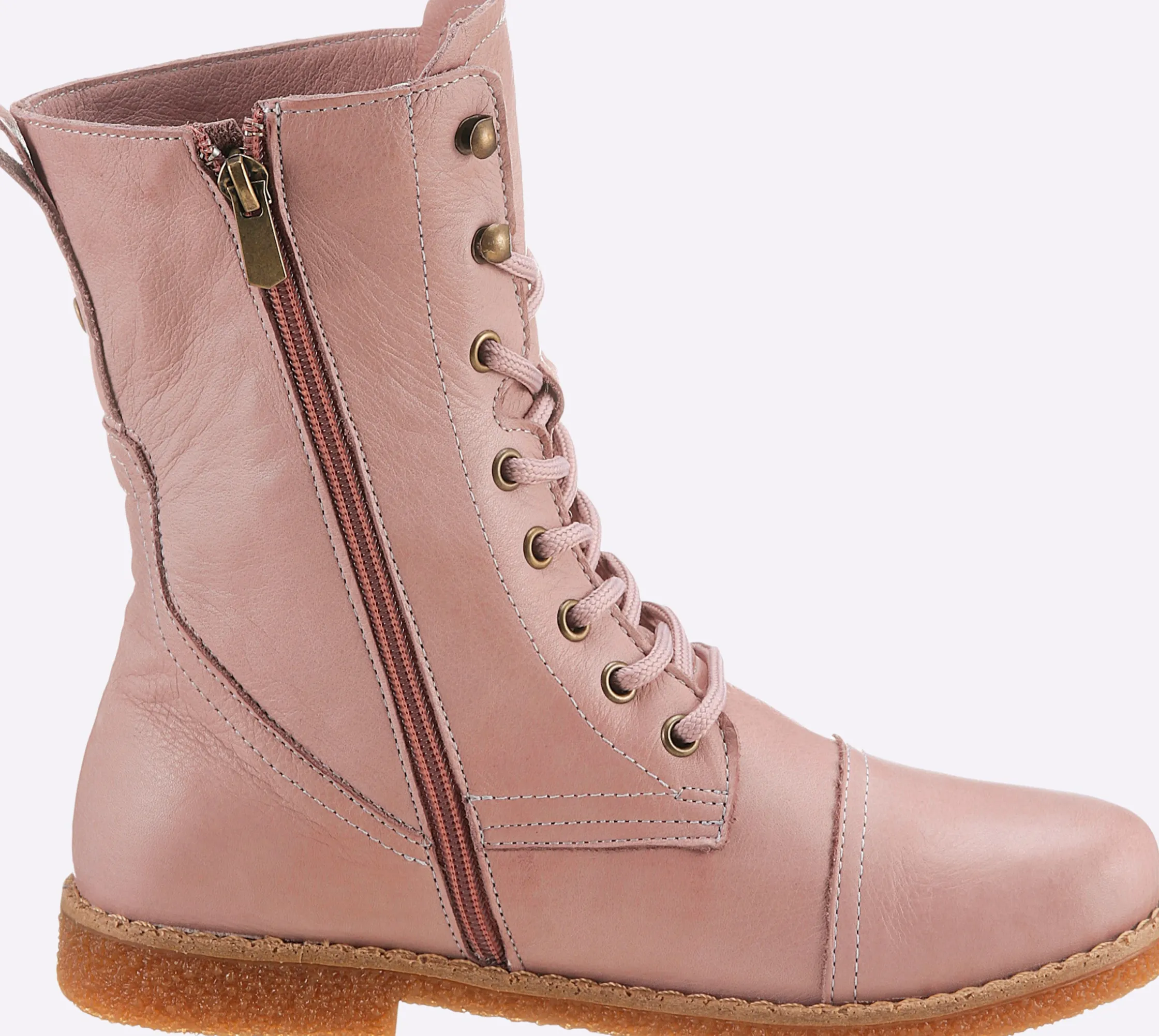 Stiefeletten|Stiefel|Andrea Conti Schnürstiefelette altrosa