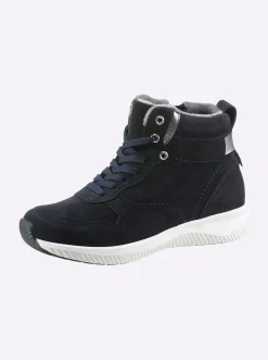 Stiefeletten|Stiefel|heine Schnürstiefelette marine