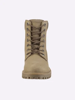 Stiefeletten|Stiefel|heine Schnürstiefelette taupe