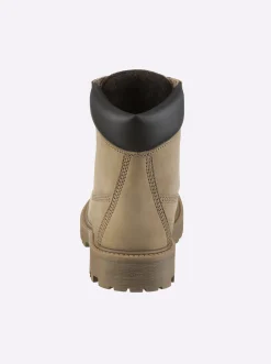 Stiefeletten|Stiefel|heine Schnürstiefelette taupe