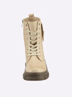 Stiefeletten|Stiefel|Andrea Conti Schnürstiefelette creme