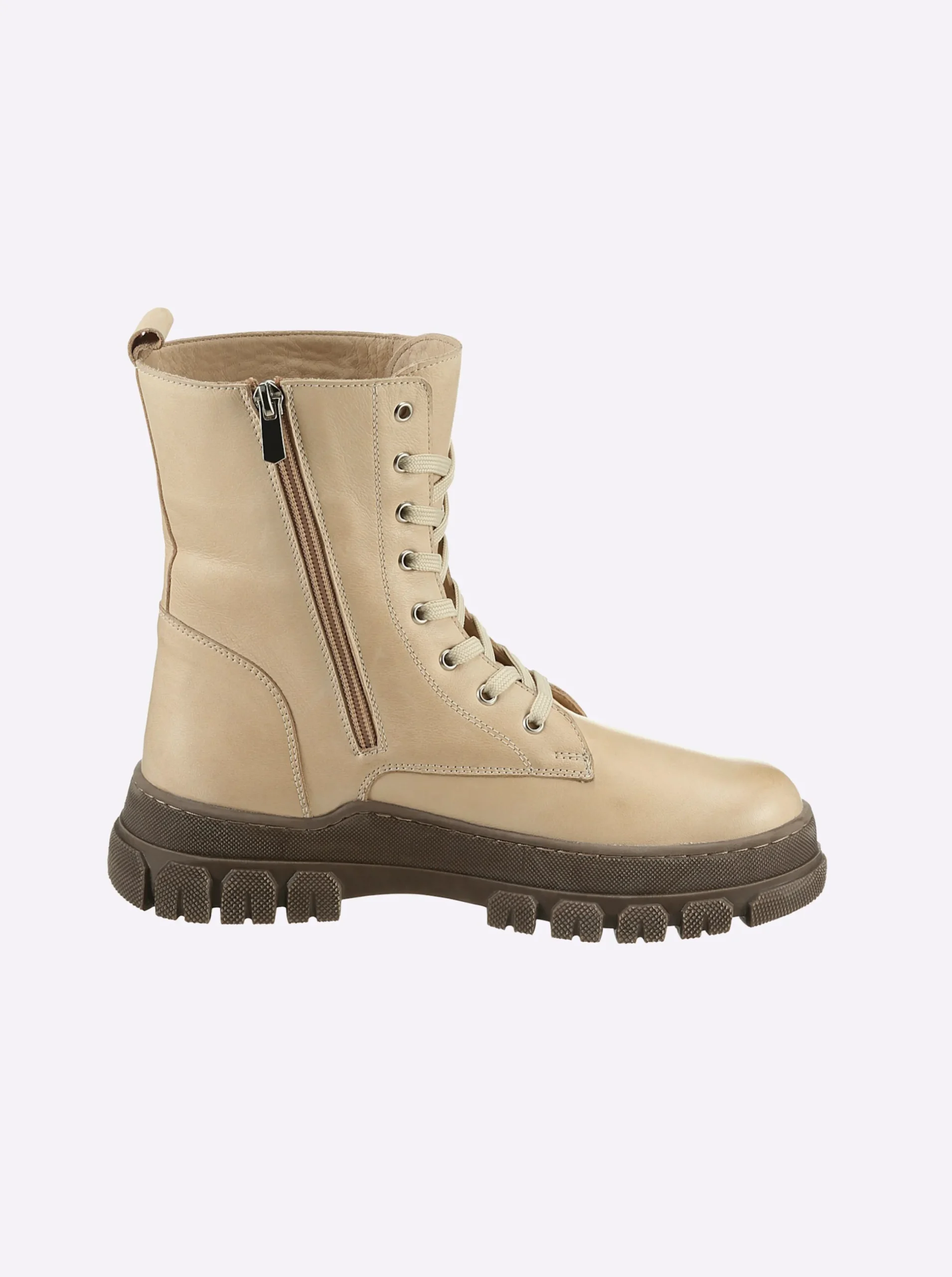 Stiefeletten|Stiefel|Andrea Conti Schnürstiefelette creme