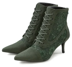 Stiefeletten|Stiefel|LASCANA Schnürstiefelette olivgrün