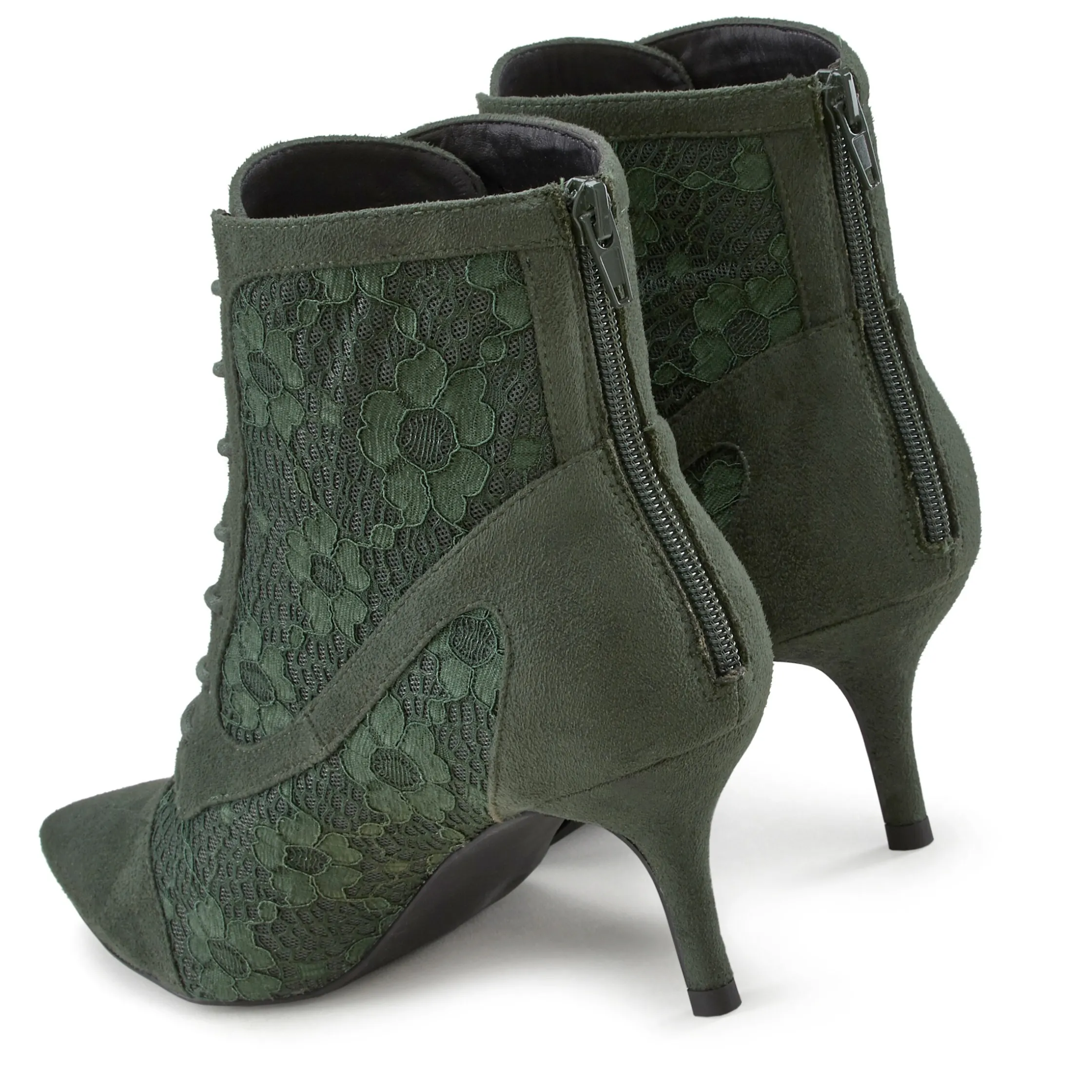Stiefeletten|Stiefel|LASCANA Schnürstiefelette olivgrün