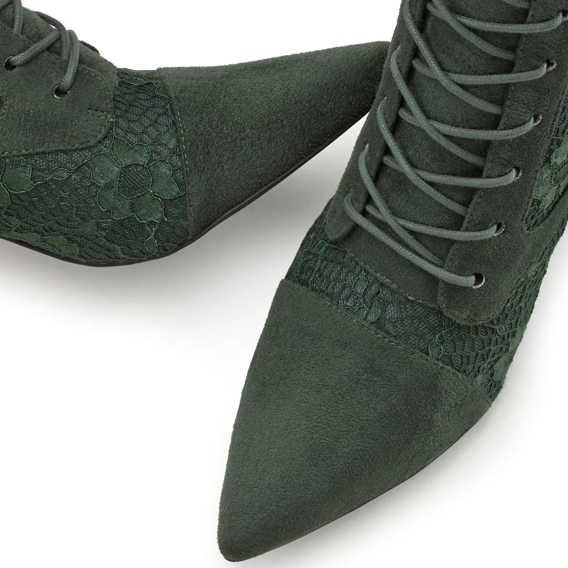Stiefeletten|Stiefel|LASCANA Schnürstiefelette olivgrün