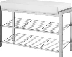 Bänke & Hocker| Schuhbank chromfarben