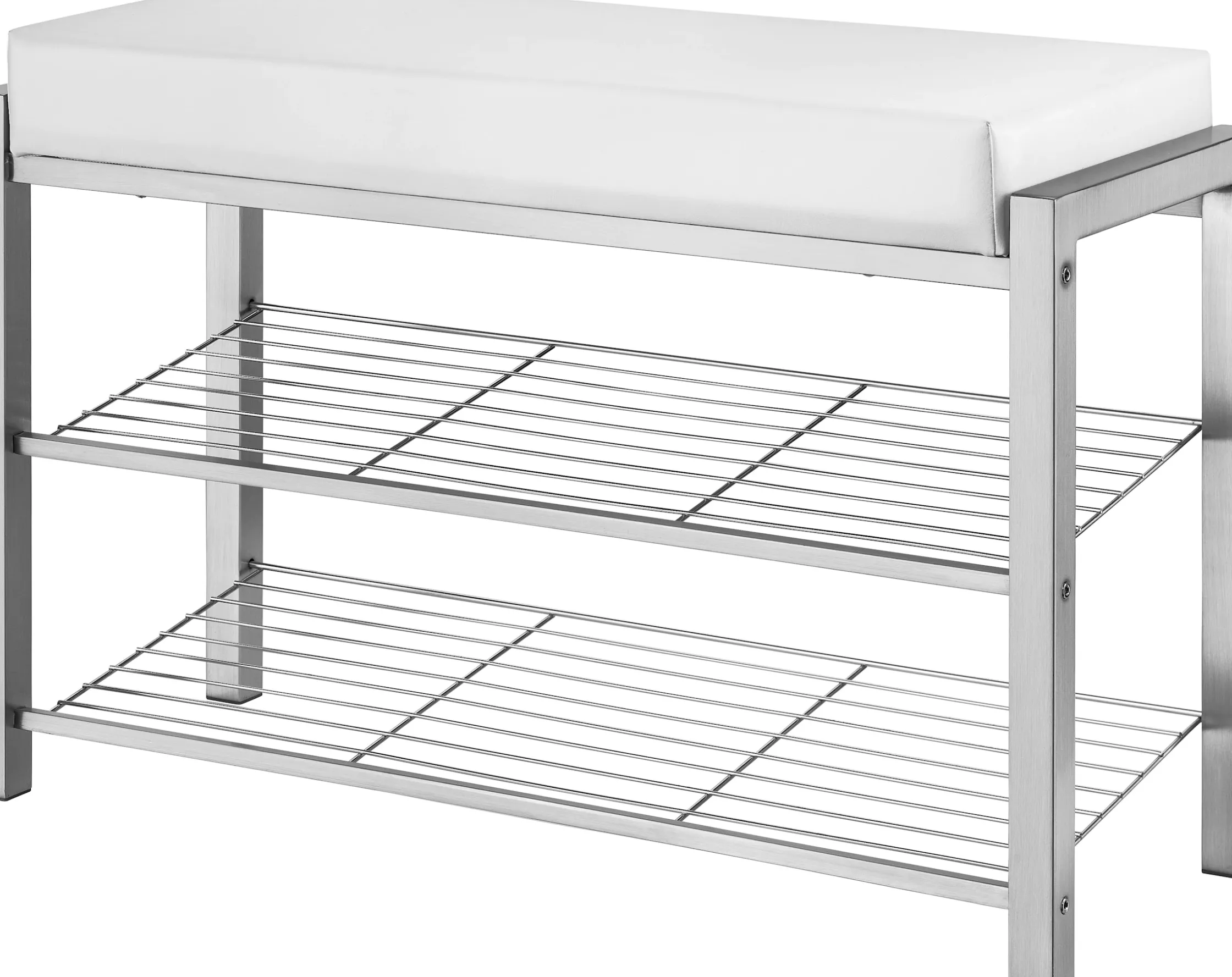 Bänke & Hocker| Schuhbank chromfarben