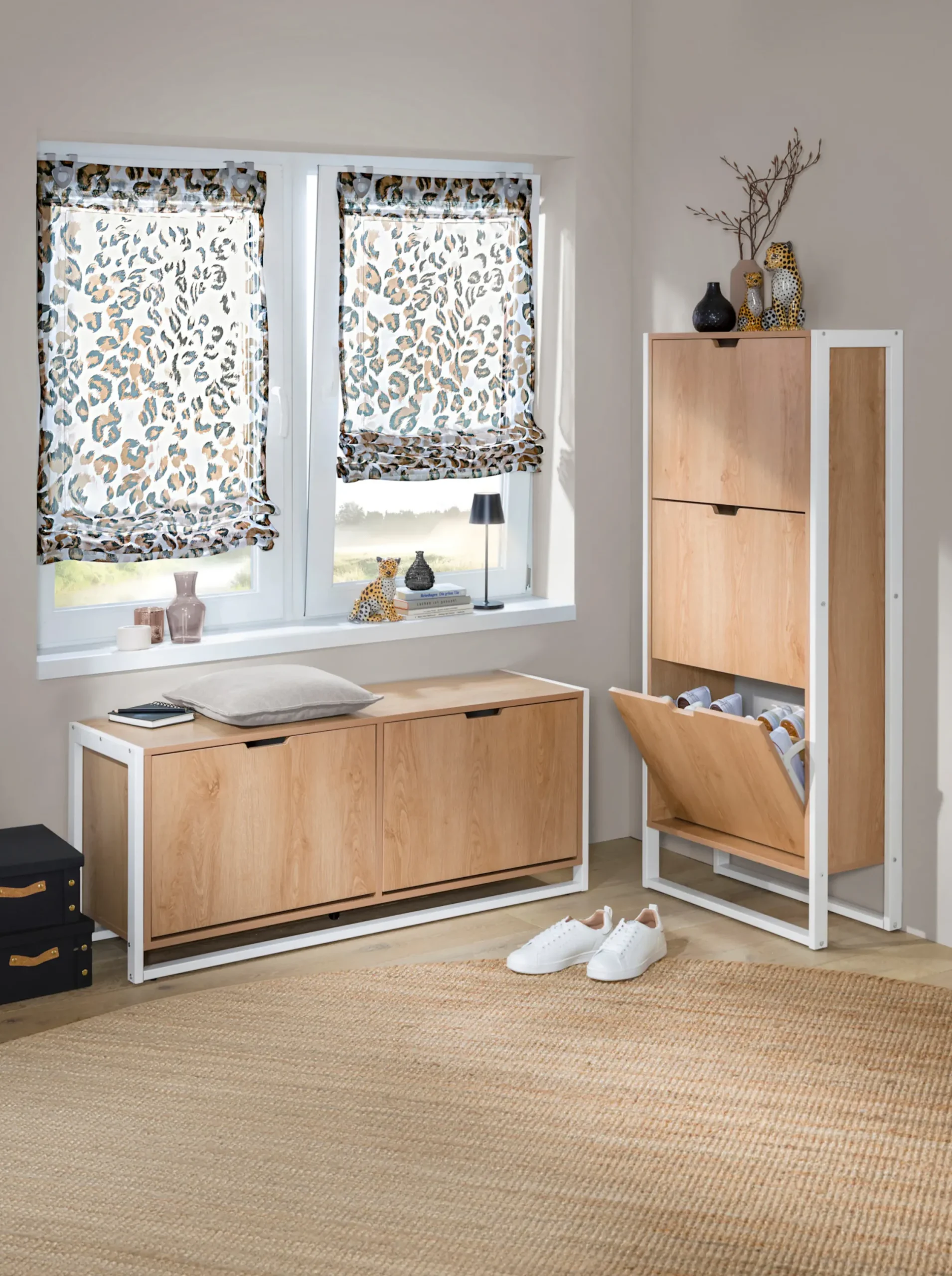 Schuhschränke|heine home Schuhschrank natur-weiß