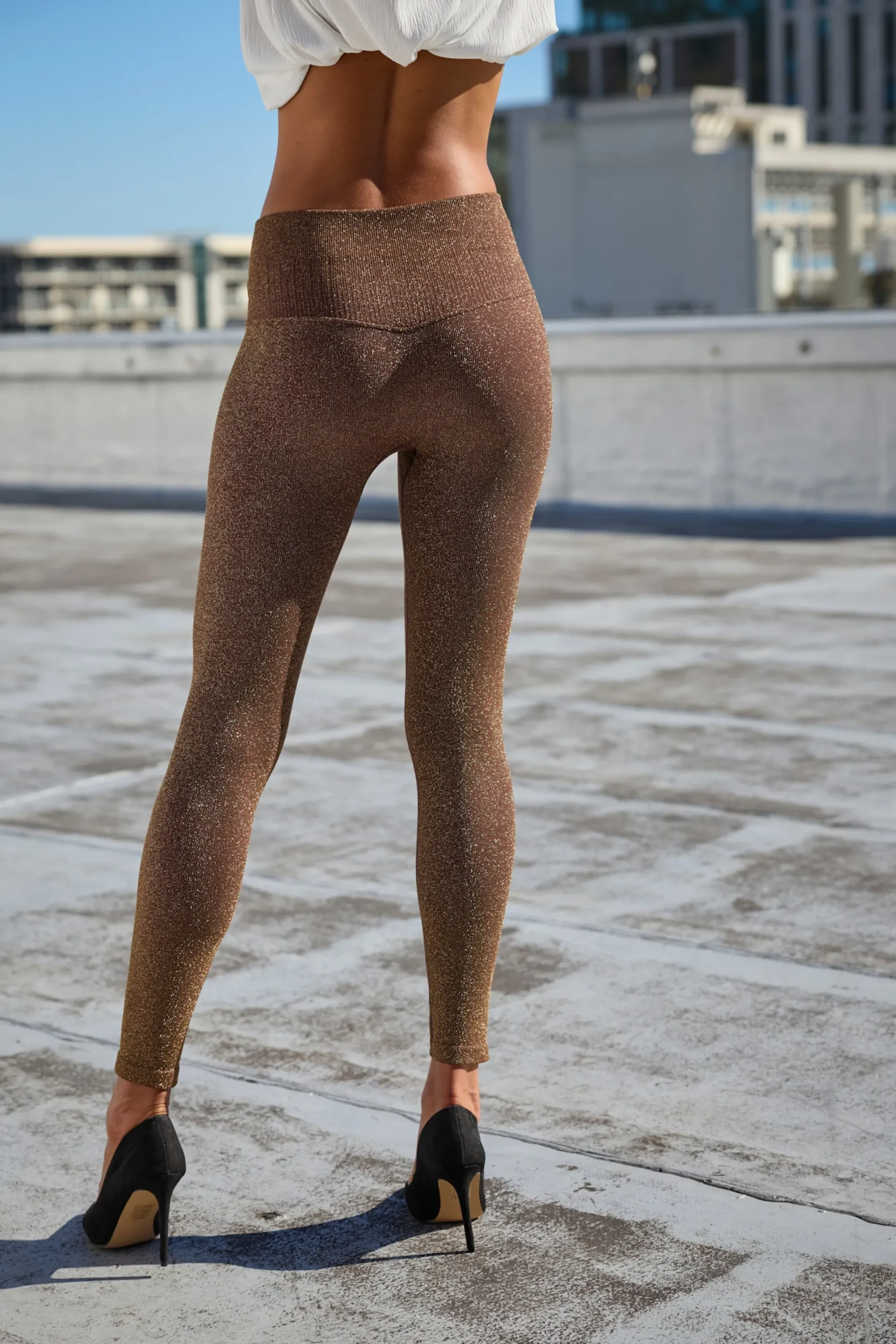Strandmode|LASCANA Seamless Leggings gold