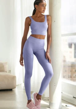 Strandmode|LASCANA Seamless Leggings flieder