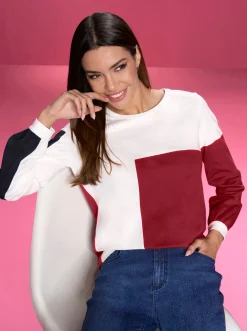 Shirts|heine Shirt marine-ecru-gemustert