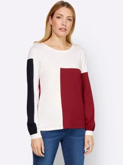 Shirts|heine Shirt marine-ecru-gemustert