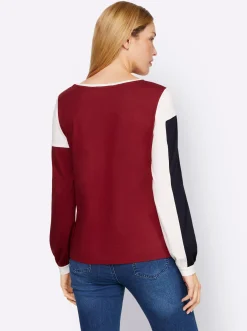 Shirts|heine Shirt marine-ecru-gemustert