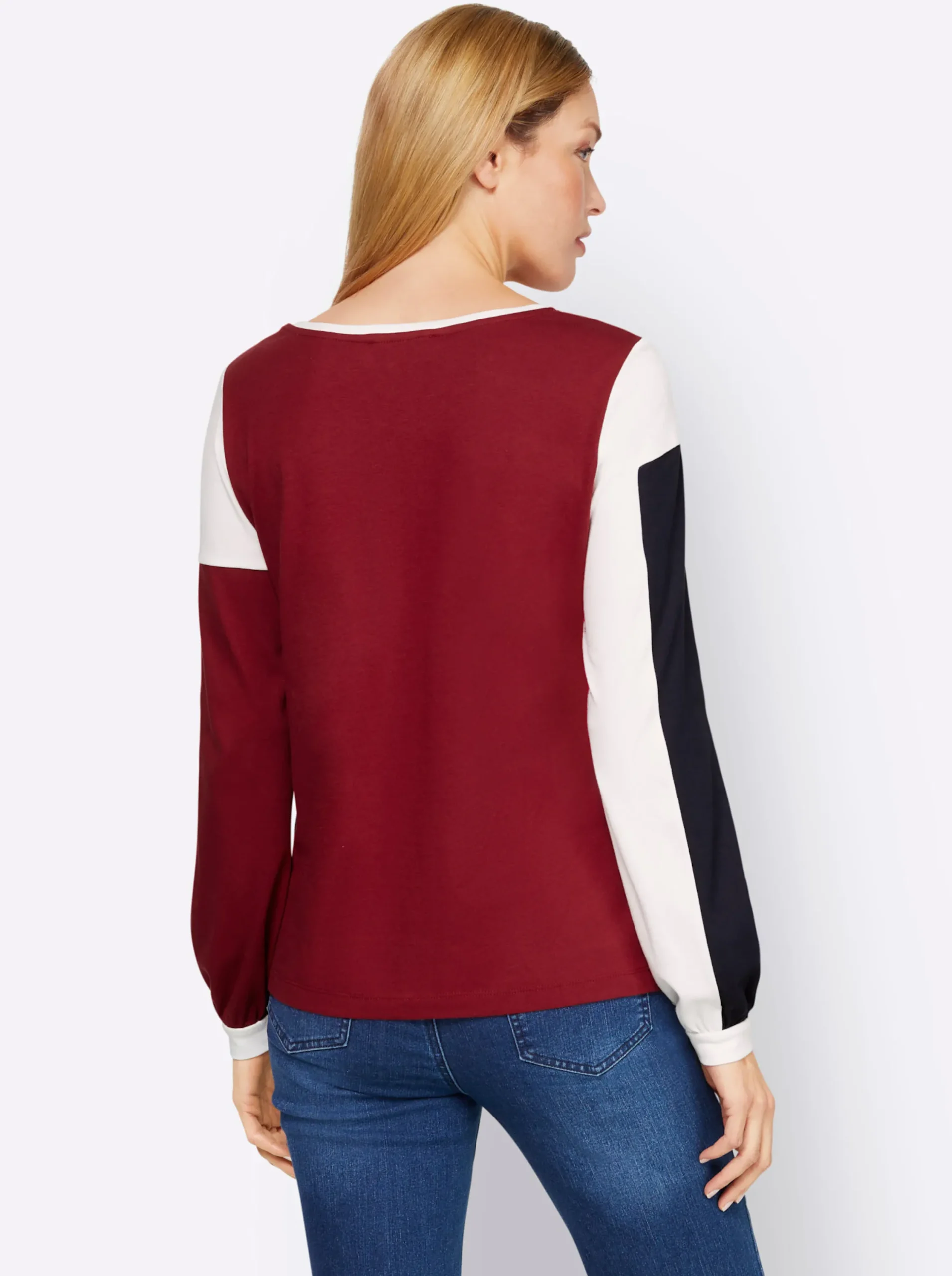 Shirts|heine Shirt marine-ecru-gemustert