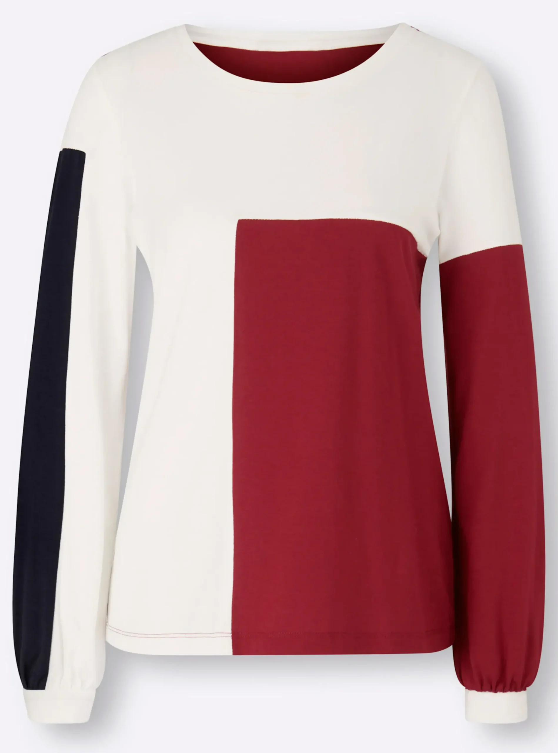Shirts|heine Shirt marine-ecru-gemustert