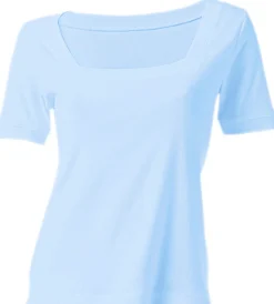Strandmode|Shirts|heine Shirt aus Rippenware bleu