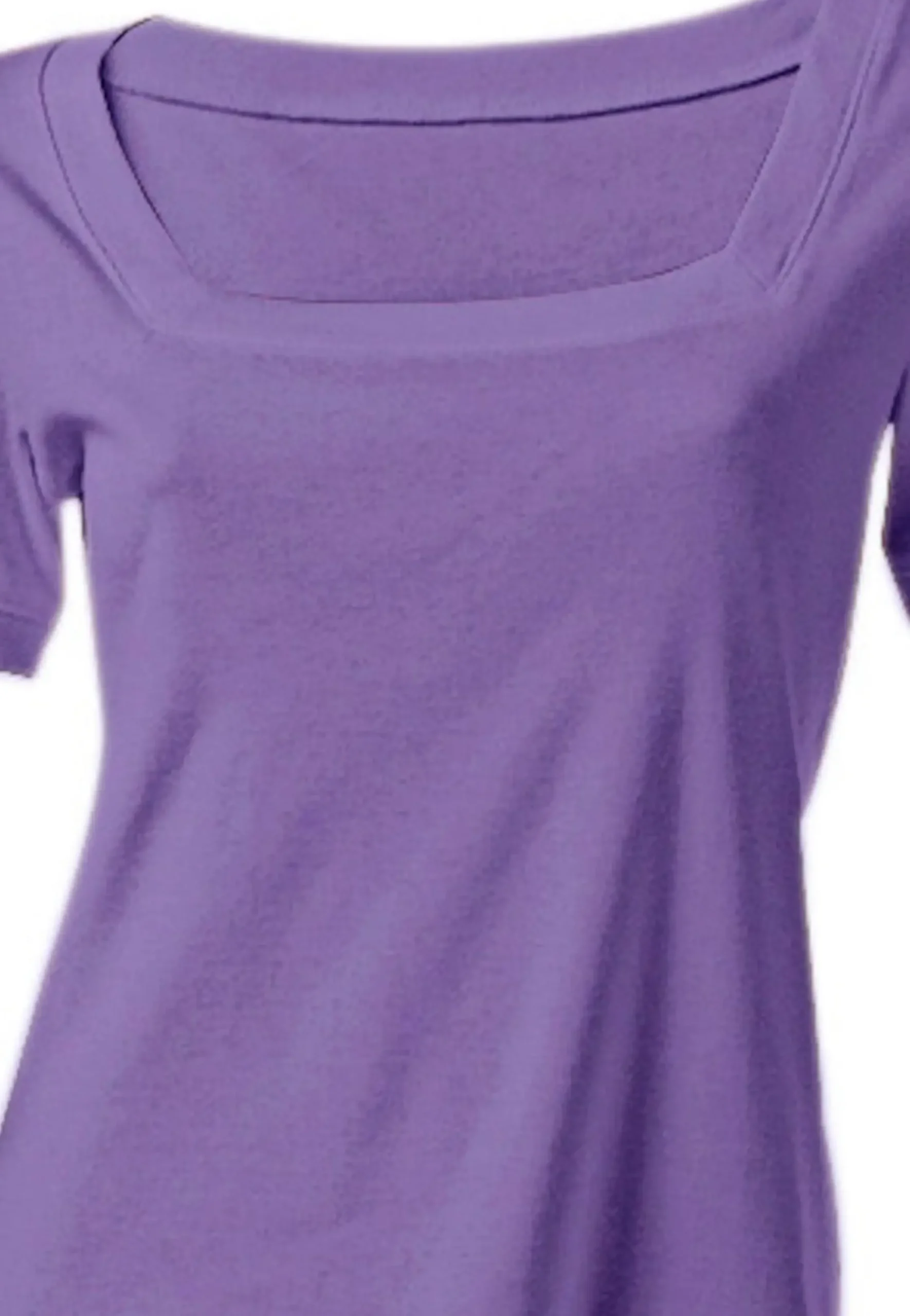 Strandmode|Basics|heine Shirt aus Rippenware lila
