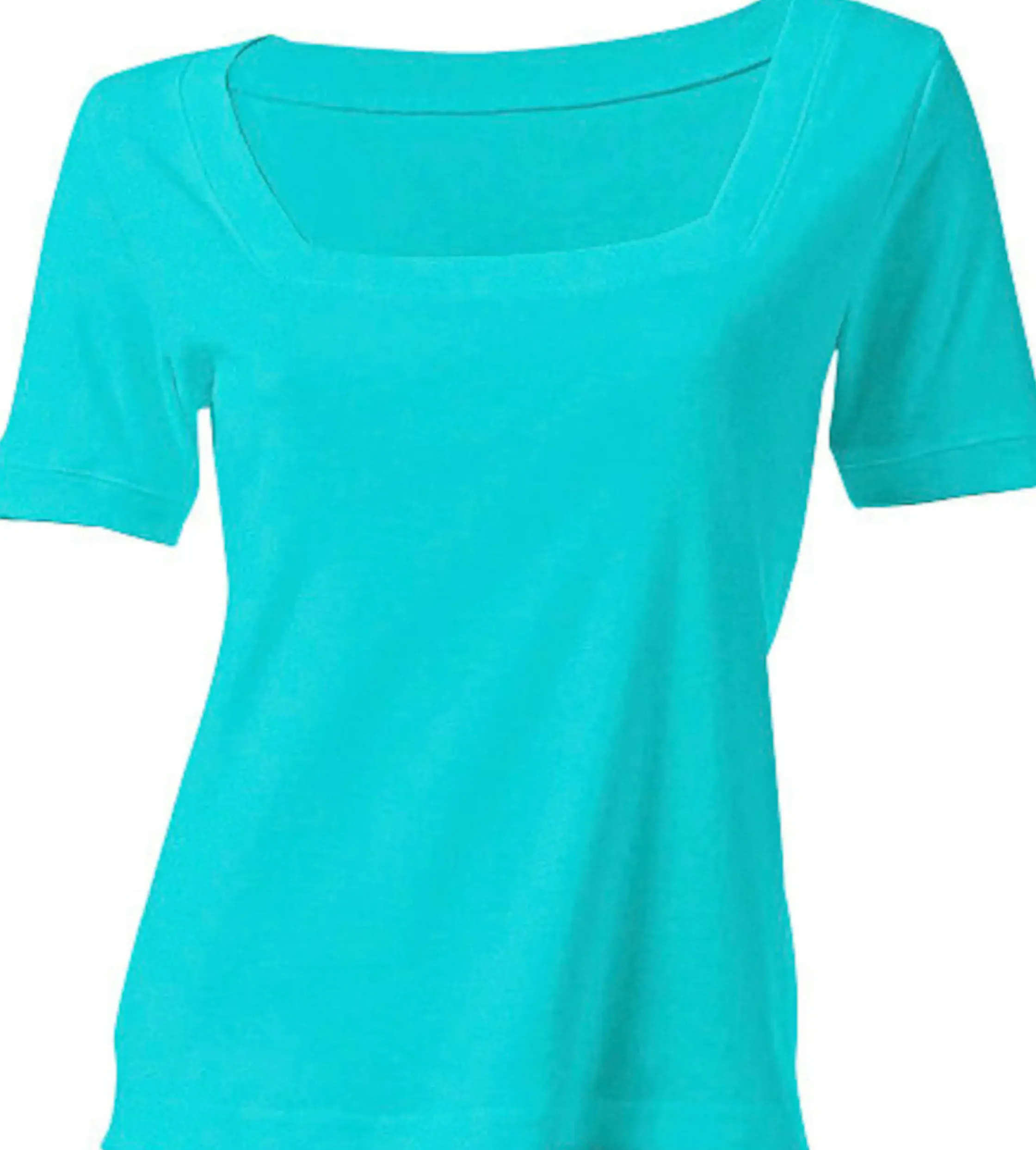 Strandmode|Shirts|heine Shirt aus Rippenware aqua