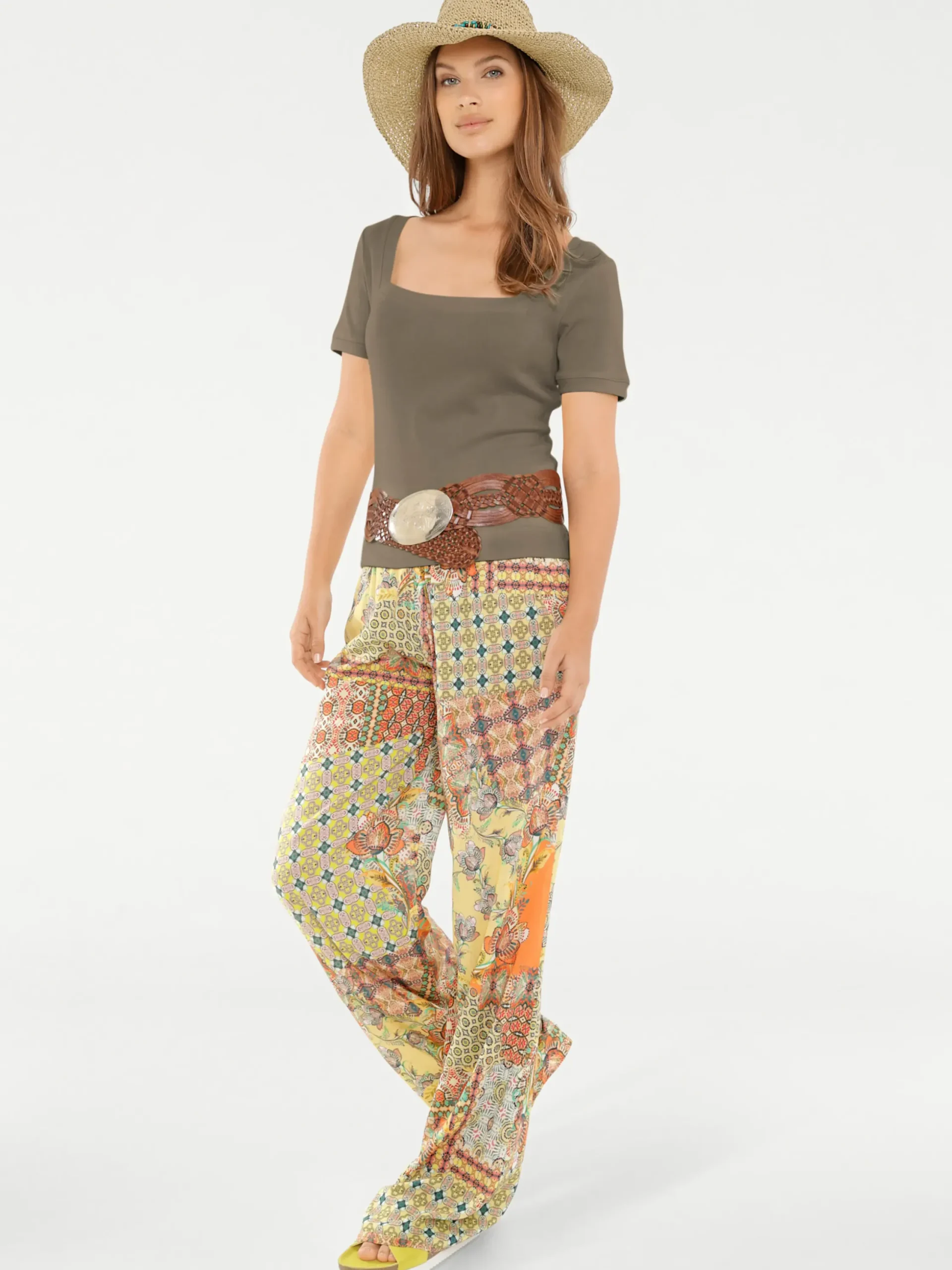 Basics|Shirts|heine Shirt aus Rippenware oliv