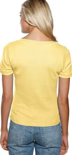 Shirts|heine Shirt aus Rippenware gelb
