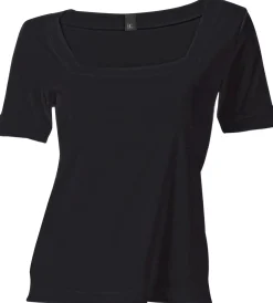 Basics|heine Shirt aus Rippenware schwarz