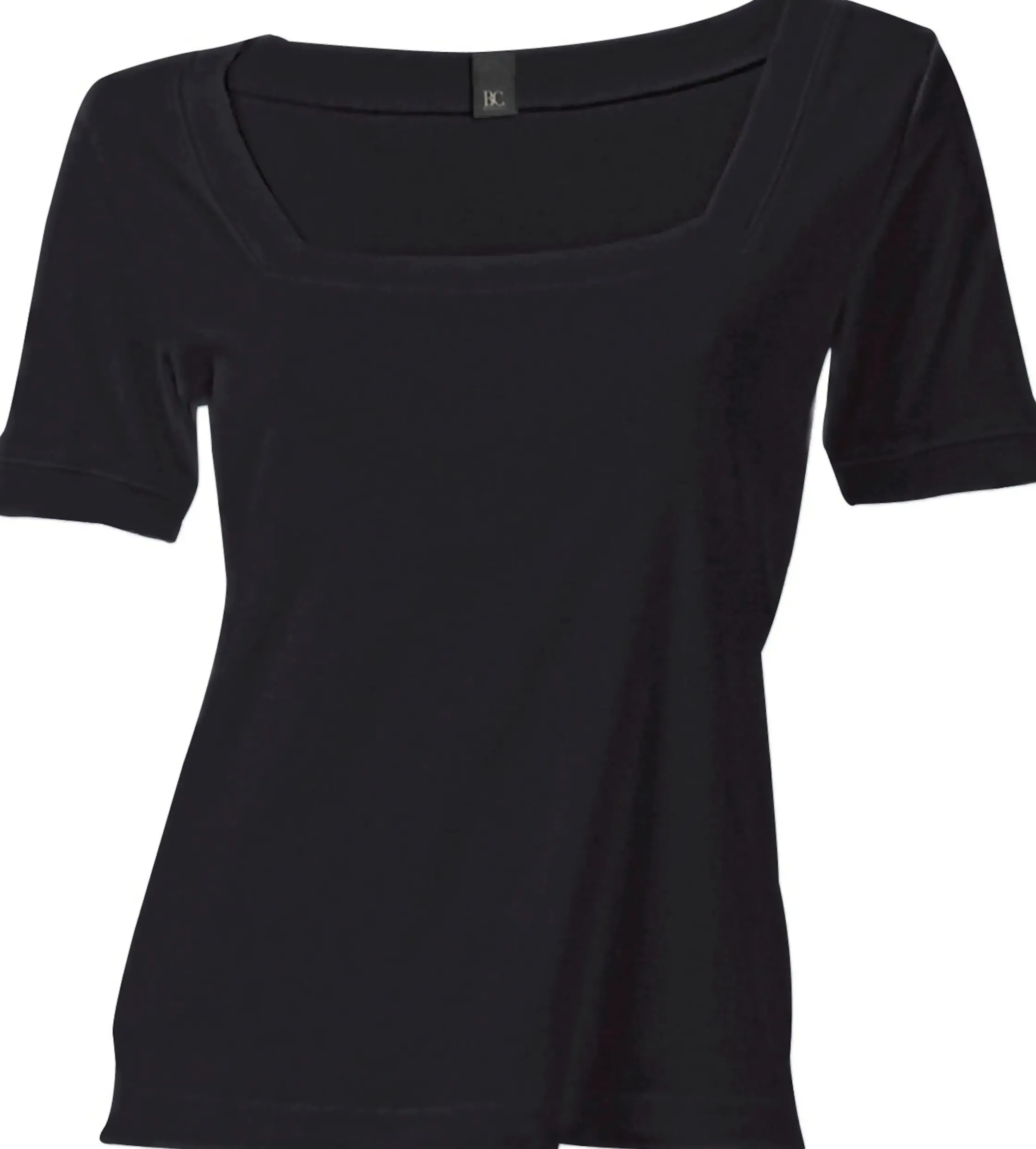 Basics|heine Shirt aus Rippenware schwarz