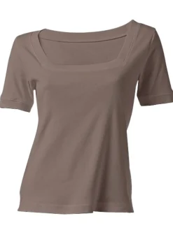 Basics|Shirts|heine Shirt aus Rippenware taupe