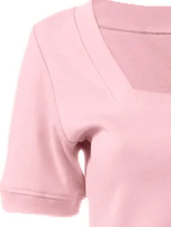 Basics|heine Shirt aus Rippenware rosé