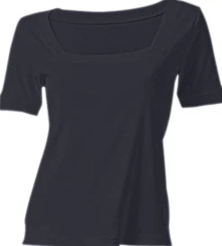 Basics|heine Shirt aus Rippenware marine