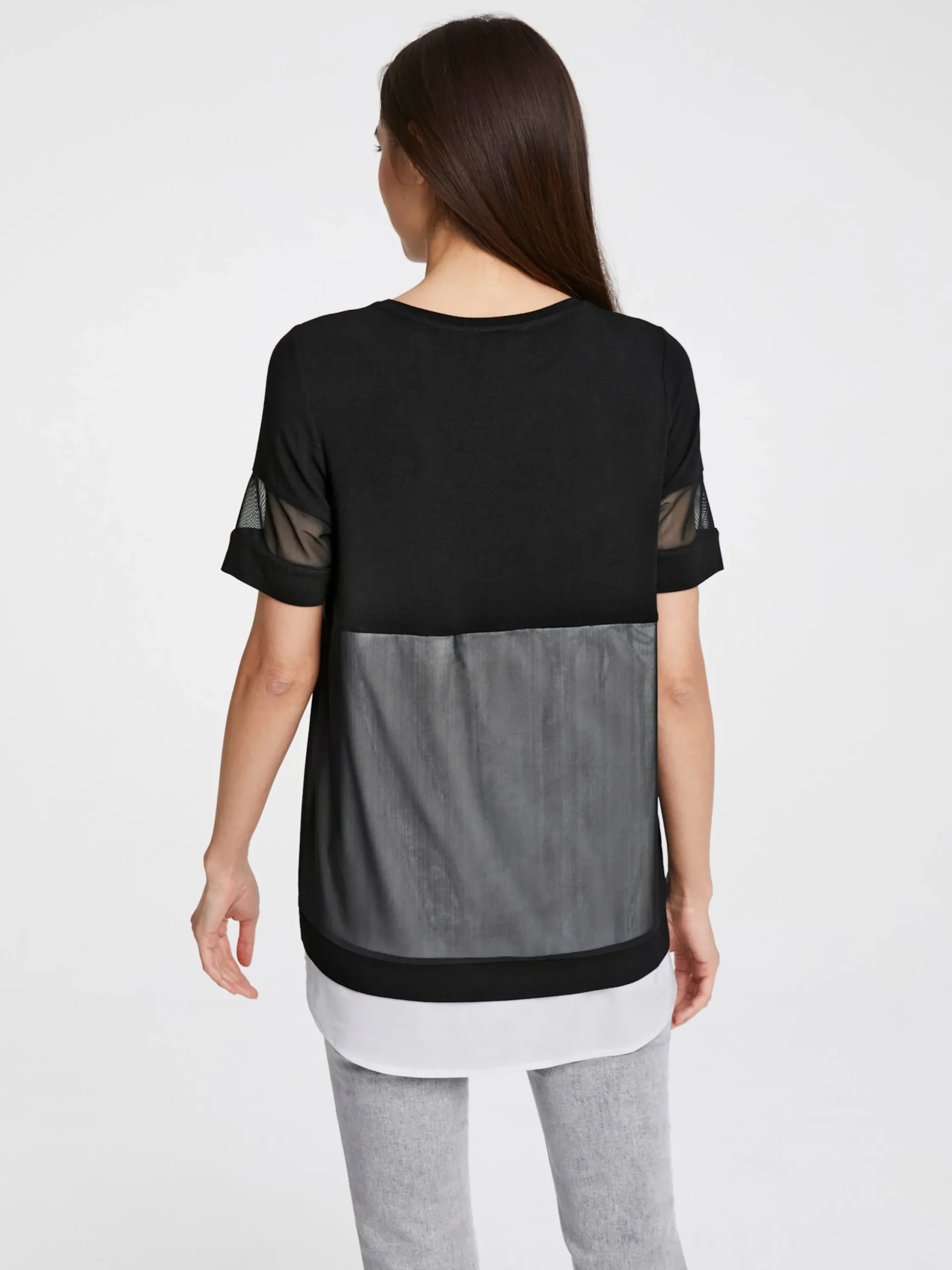 Shirts|heine Shirt im Lagen-Look schwarz