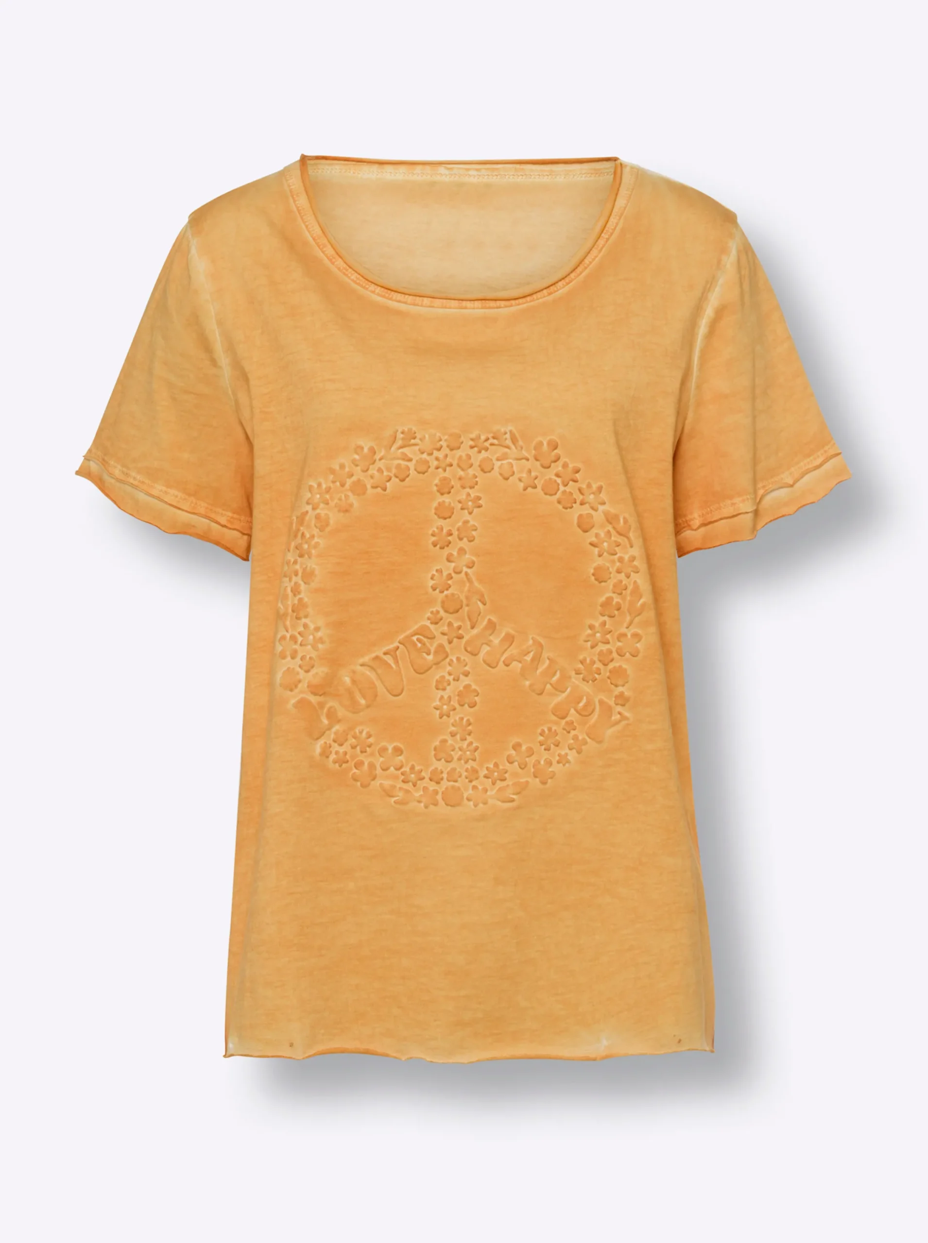 Shirts|heine Shirt mit geprägtem Frontmotiv ocker