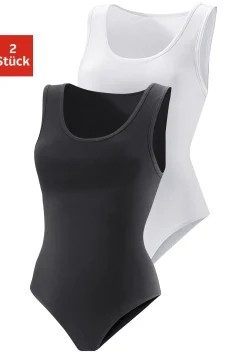 Strandmode|Shirts|Vivance Shirtbody schwarz,weiß
