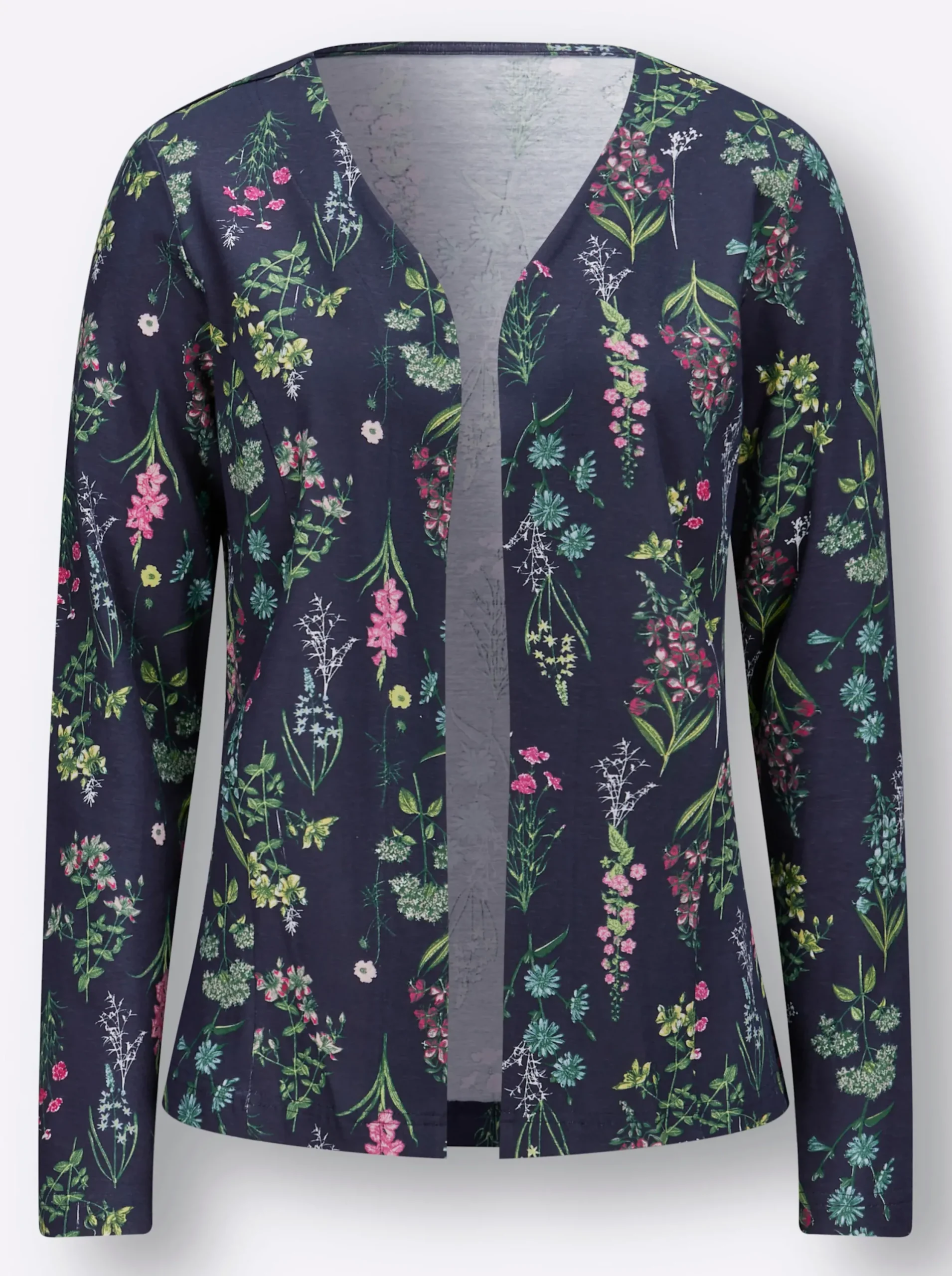 Shirts| Shirtjacke marine-altrosa-bedruckt