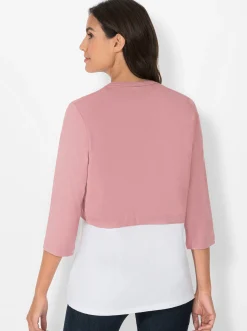 Strandmode| Shirtjacke in Viskose-Qualität rosenquarz