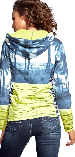 Strandmode|Jacken|heine Shirtjacke mit Fotoprint limette
