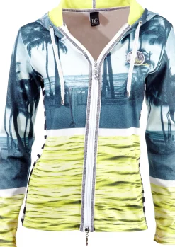 Strandmode|Jacken|heine Shirtjacke mit Fotoprint limette