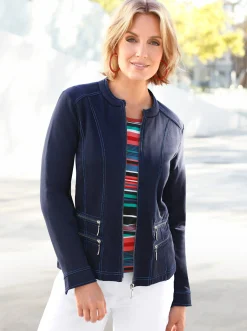 Jacken| Shirtjacke mit Reißverschluss marine