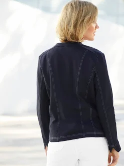 Jacken| Shirtjacke mit Reißverschluss marine