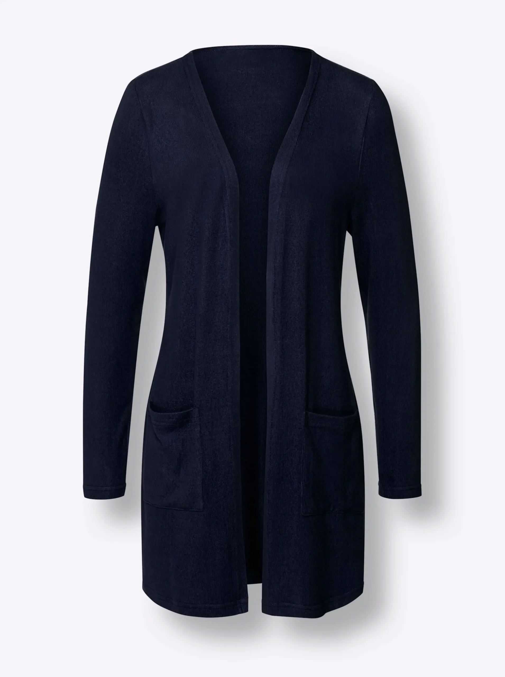 Jacken| Shirtjacke ohne Verschluss nachtblau