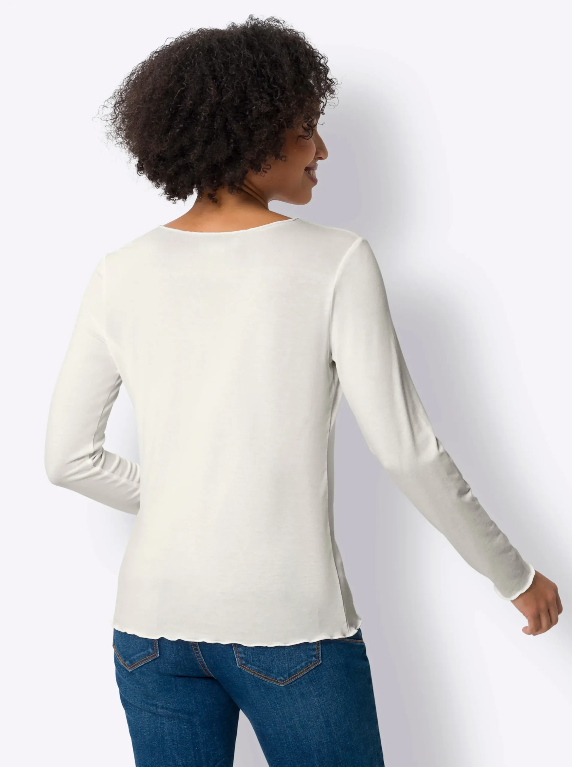 Shirts|heine Shirt-Set in Viskose-Qualität marine-ecru