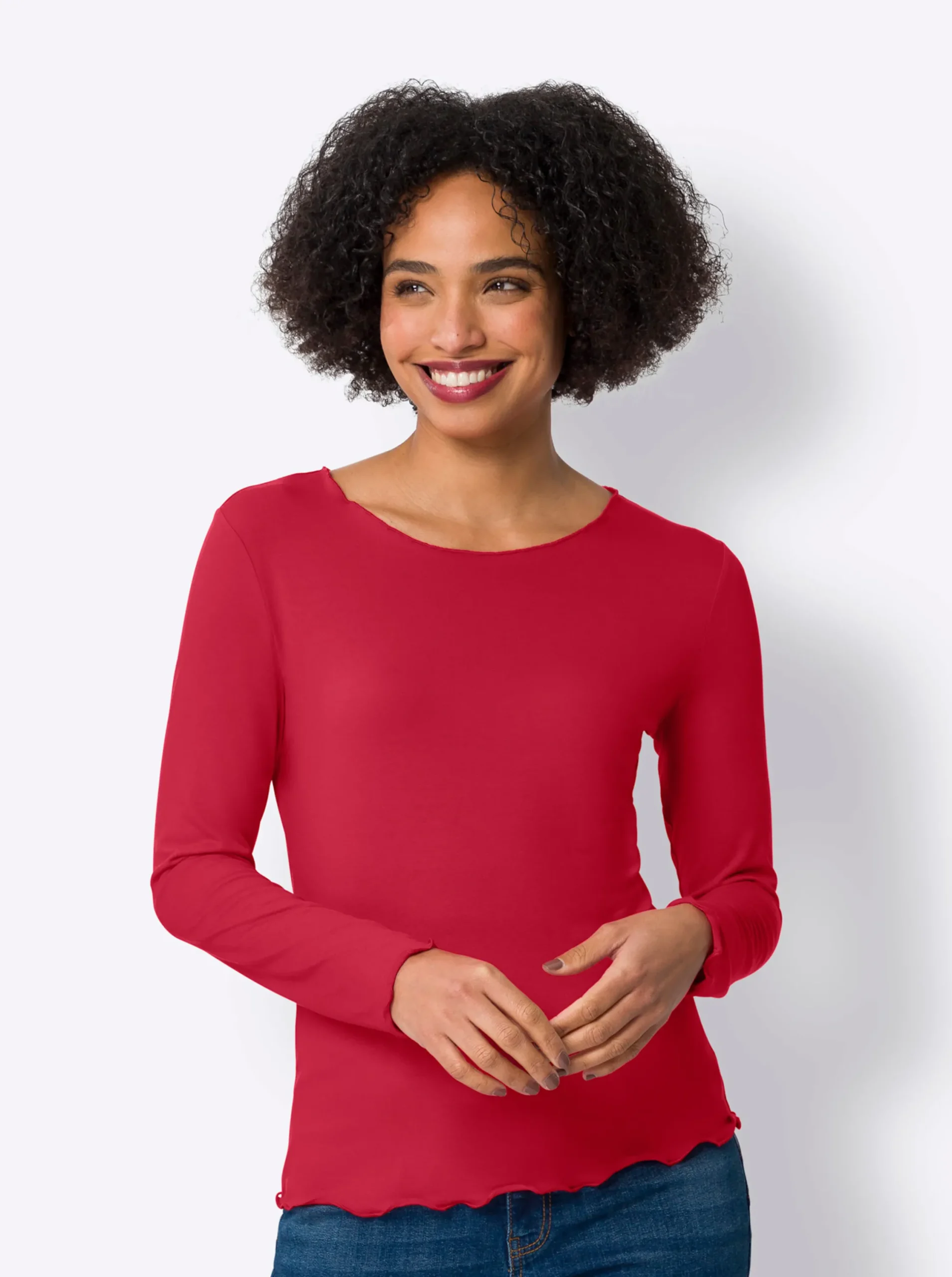 Shirts|heine Shirt-Set in Viskose-Qualität rot-ecru