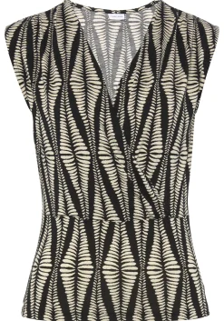 Strandmode|Shirts|LASCANA Shirttop schwarz-sandbedruckt