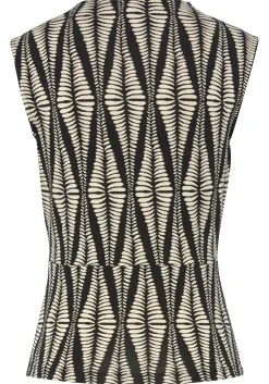 Strandmode|Shirts|LASCANA Shirttop schwarz-sandbedruckt