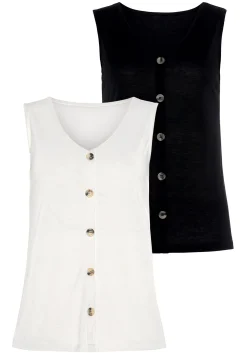 Strandmode|LASCANA Shirttop creme,schwarz