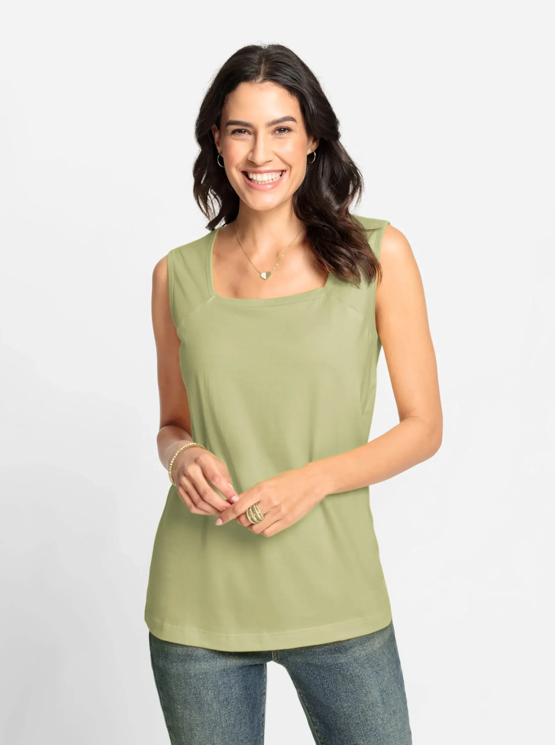 Shirts| Shirttop lindgrün