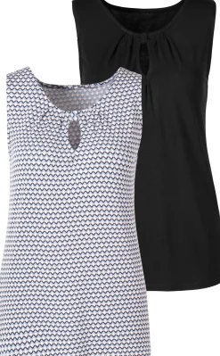 Shirts|Vivance Shirttop flieder,schwarz