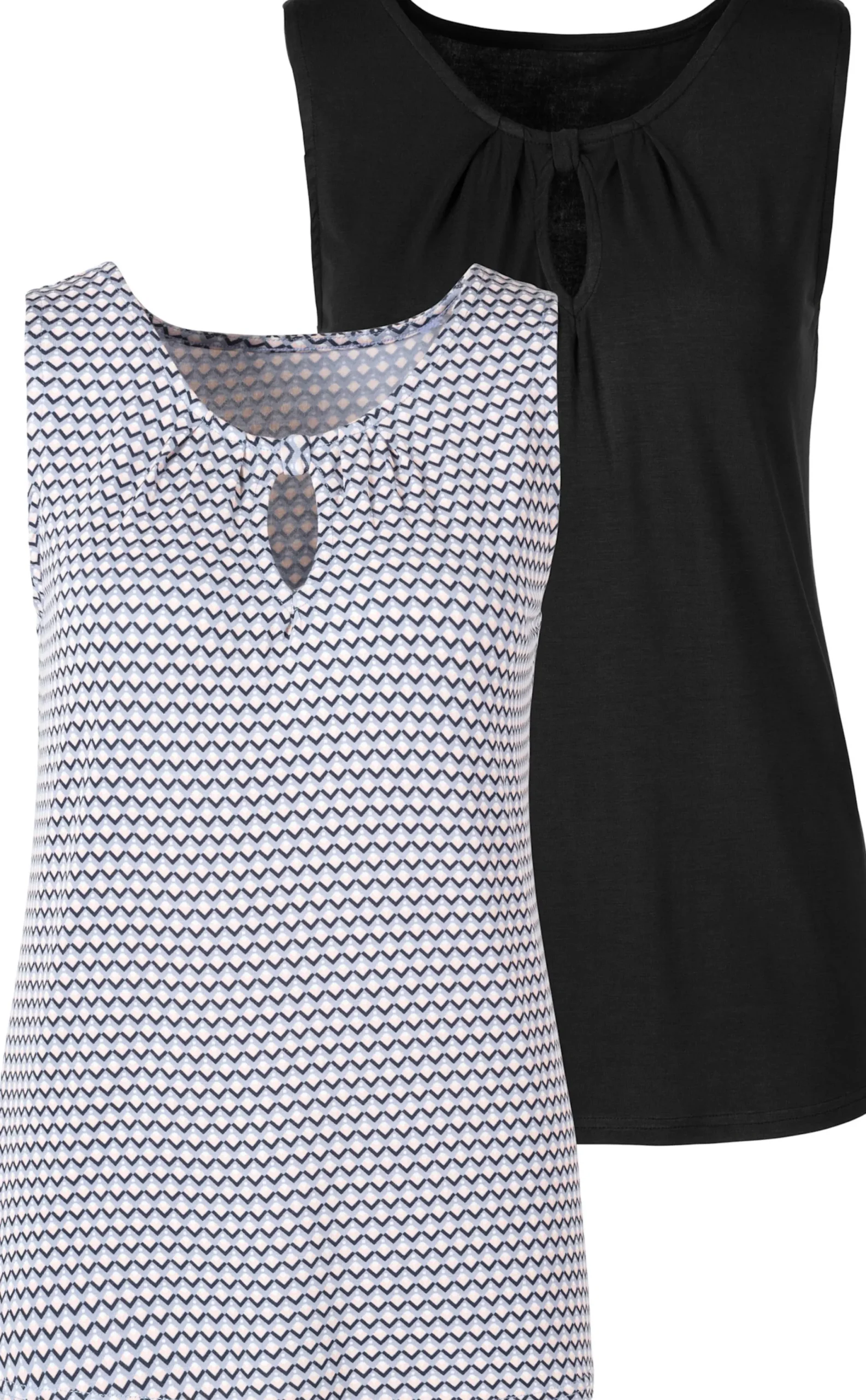 Shirts|Vivance Shirttop flieder,schwarz