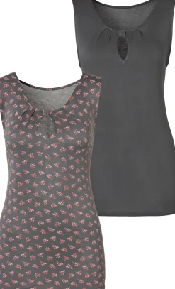 Strandmode|LASCANA Shirttop dunkelgrau