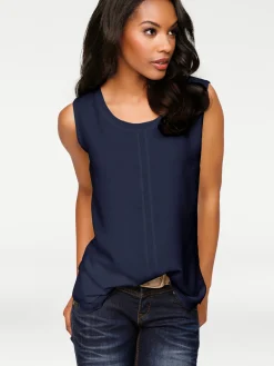 Basics|Shirts|heine Shirttop im Lagen-Look marine