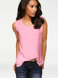 Strandmode|heine Shirttop im Lagen-Look rosé